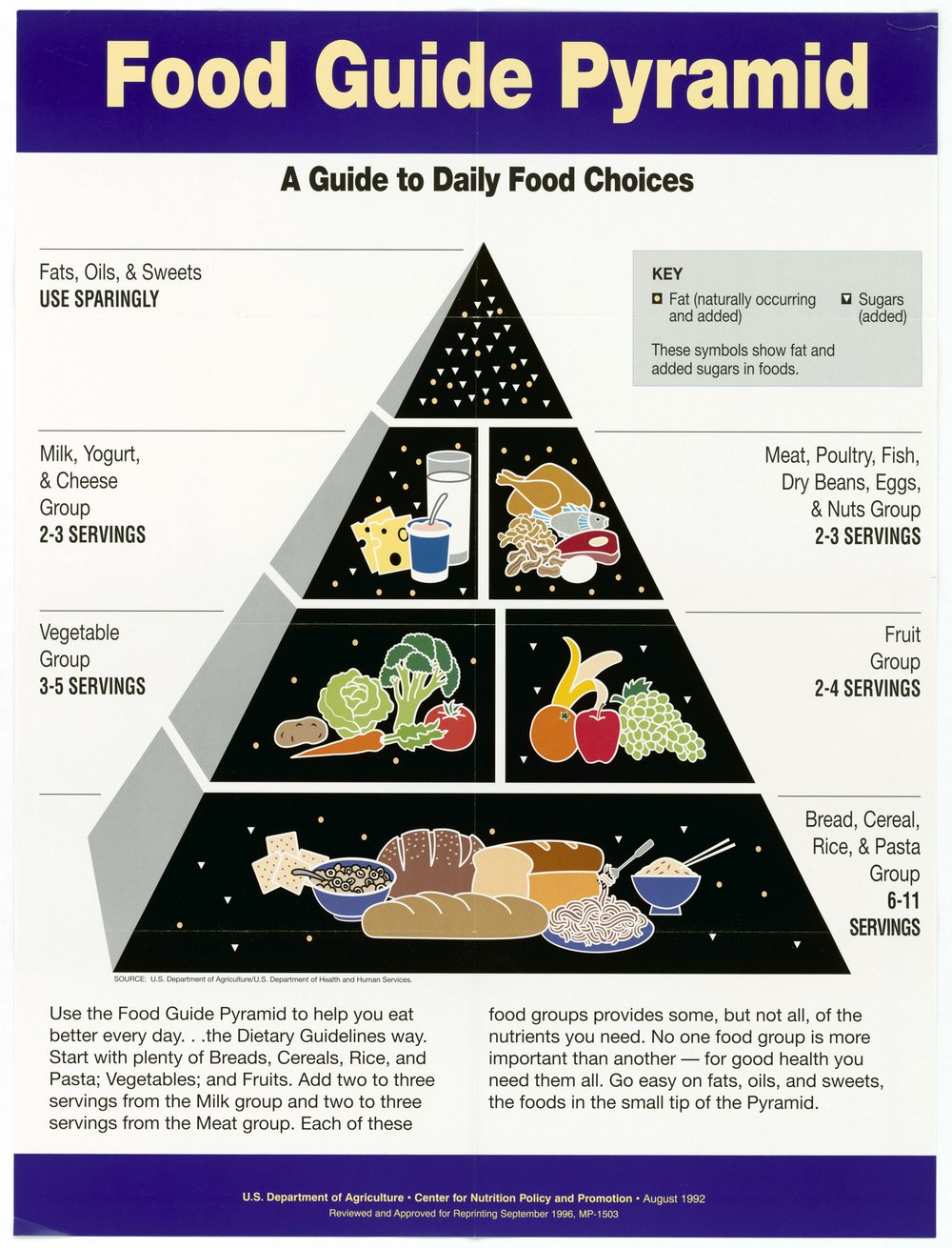 The 1992 USDA Food Guide Pyramid